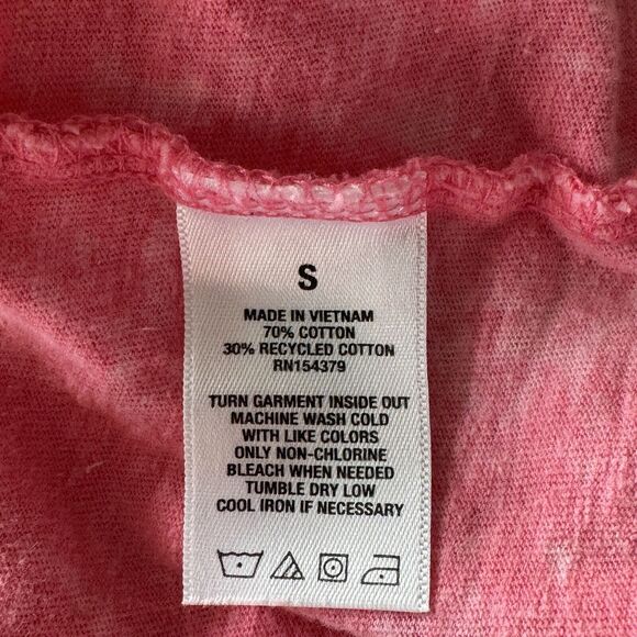 Aero JRS Small 80's Boxy Cropped Tee T-Shirt Top Short Sleeve Stretch Pink - Picture 6 of 6